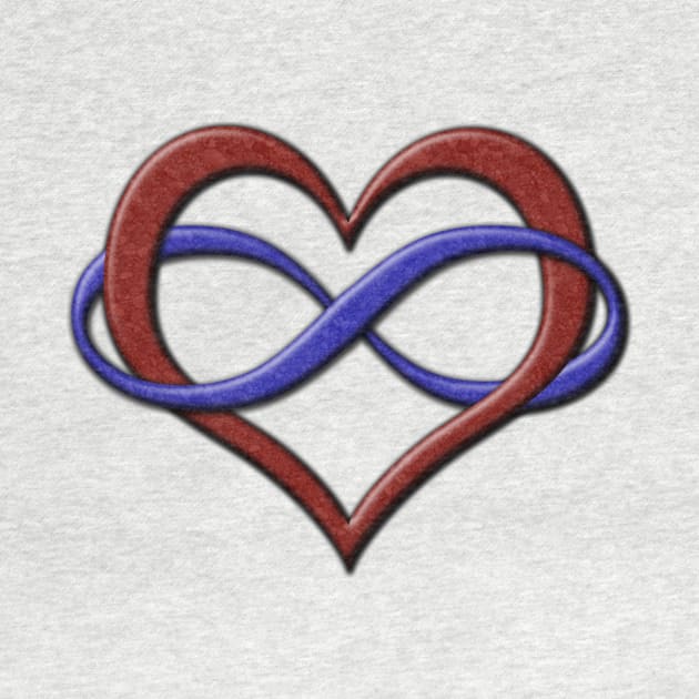 Polyamory Pride Infinity Heart by LiveLoudGraphics